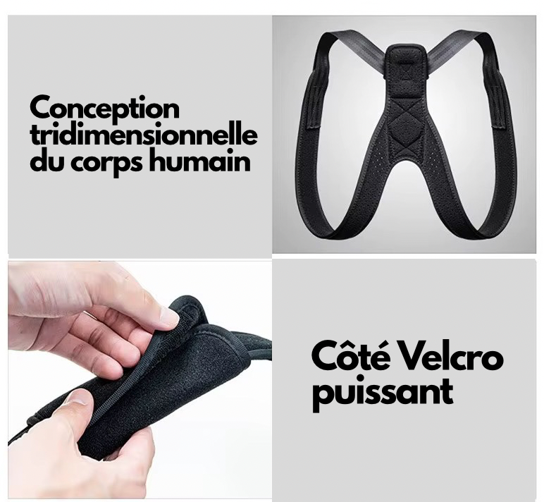 Redressez vous avec le Correcteur de posture dos, épaules et cou